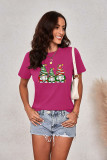 Christmas Gnome Graphic Printed Short Sleeve T Shirt Unishe Wholesale