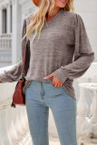 V Neck Puff Sleeves Top 