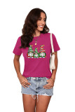 Christmas Gnome Graphic Printed Short Sleeve T Shirt Unishe Wholesale