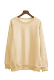 Plain Oversized Fleece Lining Pullover Sweatshirts