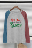 Mrs. Claus But Married To The Grinch Print Long Sleeve Top UNISHE Wholesale