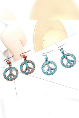 Vintage Round Hollow Out Earrings MOQ 5pcs