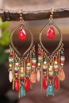 Waterdrop Beads and Taseels Earrings MOQ 5pcs