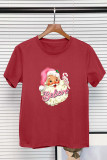 Retro Santa Believe,ChristmasGraphic Printed Short Sleeve T Shirt Unishe Wholesale