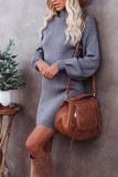 Turtleneck Knitting Sweater Dress 