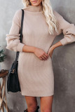 Turtleneck Knitting Sweater Dress 