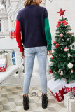 Color Block Xmas Knit Pullover Sweaters