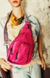 Embroidery Strap PU Leather Sling Crossbody Bag