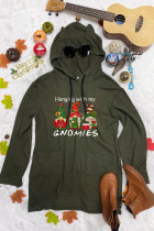 Hanging With My Gnomies, Funny Gnomes Christmas Pockets Hooded Dress Unishe Wholesale