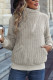 Apricot Zipper Design Ribbed Fleece Sweatshirt 