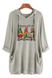 Hanging With My Gnomies, Funny Gnomes Christmas Pockets Hooded Dress Unishe Wholesale