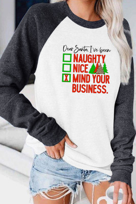 Dear Santa Mind Your Business Long Sleeve Top Women UNISHE Wholesale