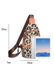 Leopard Print Twin Zipper Sling Crossbody Bag MOQ 3pcs