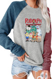 Rudolph The Red Nosed Reindeer Christmas Long Sleeve Top UNISHE Wholesale