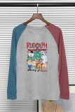 Rudolph The Red Nosed Reindeer Christmas Long Sleeve Top UNISHE Wholesale