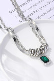 Alloy Crystal Double Chain Necklace MOQ 5PCS