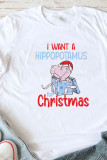 I Want A Hippopotamus For Christmas Graphic Printed Short Sleeve T Shirt Unishe Wholesale