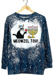 Meowzel Tov Jewish Catorah Hanukkah Long Sleeve Top Women UNISHE Wholesale