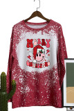 Merry Christmas Retro Smiley Face  Long Sleeves Top Unishe Wholesale
