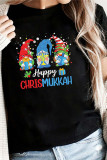 Happy Chrismukkah Gnomes Graphic Printed Short Sleeve T Shirt Unishe Wholesale