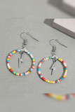 Colorful Beads Round Earrings MOQ 5pcs