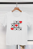 Valentine’s Tic Tac Toe,Love Always Wins Graphic Printed Short Sleeve T Shirt Unishe Wholesale
