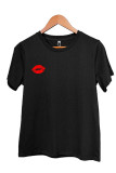 Lips,Valentine's Day Graphic Printed Short Sleeve T Shirt Unishe Wholesale