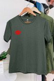 Lips,Valentine's Day Graphic Printed Short Sleeve T Shirt Unishe Wholesale
