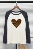 Valentines Day Shirt,Leopard heart Long Sleeve Top Women UNISHE Wholesale