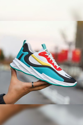 Mixed Color Mesh Patchwork Men's Sneakers