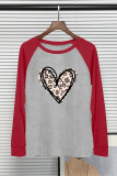 Leopard Print Valentines Day Printed Long Sleeve Top Women UNISHE Wholesale