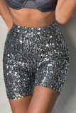 Sequin Glitter Bling Shirt and Shorts Two Pieces Set