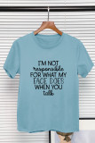 I'm Not Responsible For What My Face Does When You Talk Shirt Unishe Wholesale