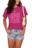 You Are Loved Happy Face,Valentine's Day Graphic Printed Short Sleeve T Shirt Unishe Wholesale