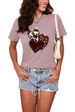 Cow Heart,Valentine Hearts Graphic Printed Short Sleeve T Shirt Unishe Wholesale