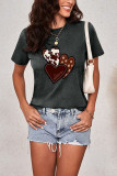 Cow Heart,Valentine Hearts Graphic Printed Short Sleeve T Shirt Unishe Wholesale