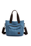 Big Capacity Pockets Canvas Handbag MOQ 3pcs