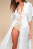 Plain Embroidery Straps Cover Up