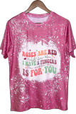 Valentines Day Bleached Graphic Tee Unishe Wholesale
