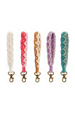 Cord Daisy Pattern Knit Keychain MOQ 5pcs