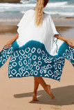 Colorblock Splicing Beach Dress Cover Up