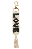 Love Knit Tassels Boho Keychain MOQ 5pcs