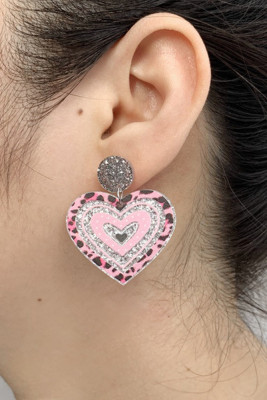 Rainbow Heart Valentine's Day Earrings MOQ 5pcs