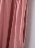 Pink Buttons Sleeveless High Waist Mini Dress