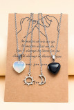 Sun and Moon Heart Shape Necklace MOQ 5PCS
