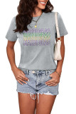 Mardi Gras Graphic Printed Short Sleeve T Shirt Unishe Wholesale
