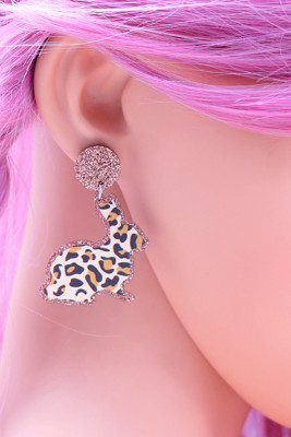 Leopard Rabbit Easter Earrings MOQ 5pcs