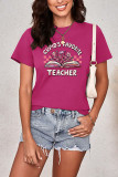 Cupid's Favorite Teacher Graphic Printed Short Sleeve T Shirt Unishe Wholesale