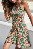 Paint Floral Print Cami Dress