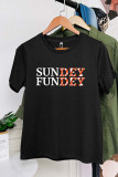 Sunday Funday Graphic Printed Short Sleeve T Shirt Unishe Wholesale